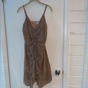 She + Sky Black Ruched Tie Front Sundress